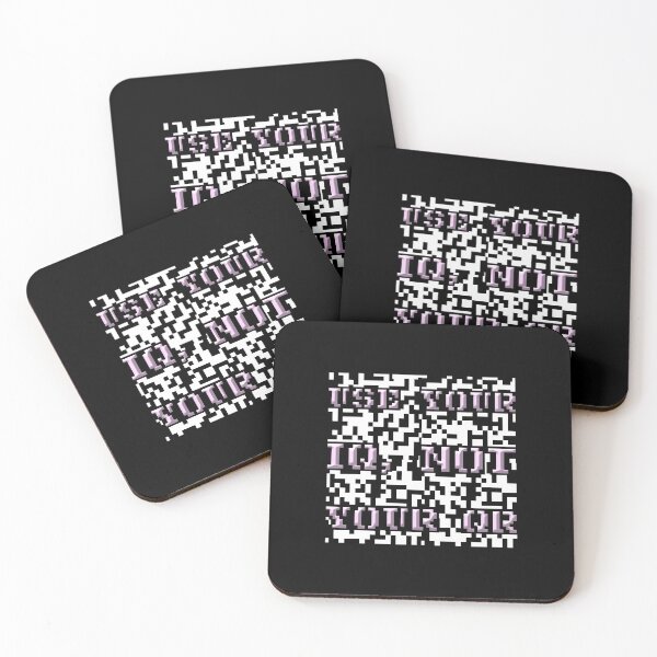 Item preview, Use Your IQ, Not Your QR, QR Code, Retro 8 Bit Graphic designed and sold by GO SHIRT-TEE.