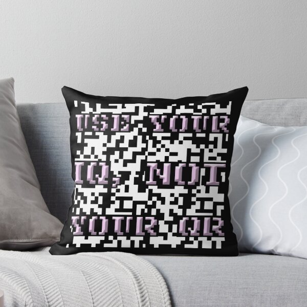 Item preview, Use Your IQ, Not Your QR, QR Code, Retro 8 Bit Graphic designed and sold by GO SHIRT-TEE.