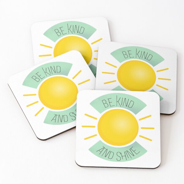 Item preview, Be Kind And Shine Sticker Design | Black Letters designed and sold by Rainbows Rock.