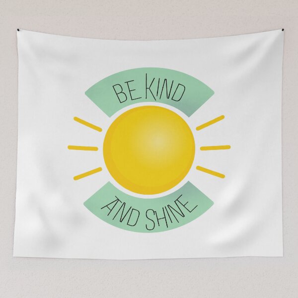 Item preview, Be Kind And Shine Sticker Design | Black Letters designed and sold by Rainbows Rock.