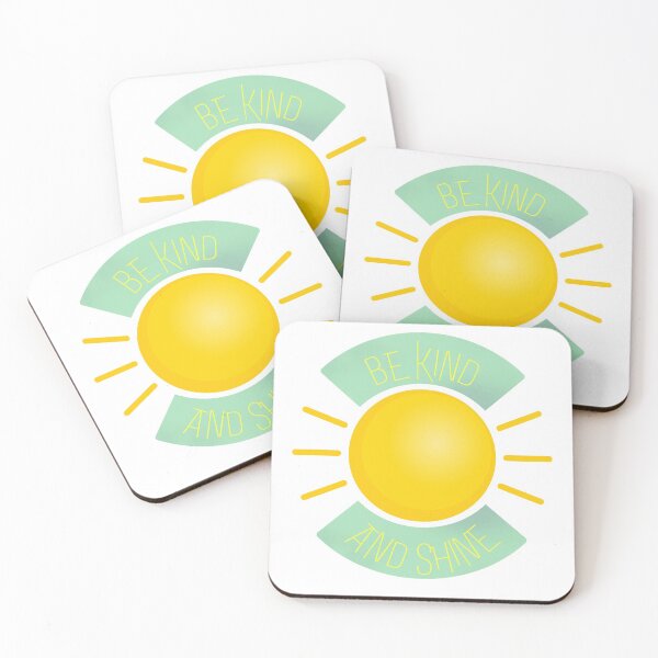 Item preview, Be Kind And Shine Sticker Design | yellow Letters designed and sold by Rainbows Rock.