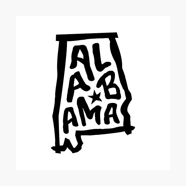 Item preview, Alabama Shape & Letters designed and sold by Trevor Kinkade.