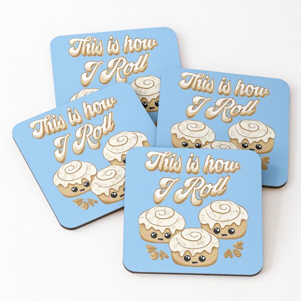 Item preview, This is How I Roll Cinnamon Roll Kawaii Cute Funny Food designed and sold by ksrogersdesigns.