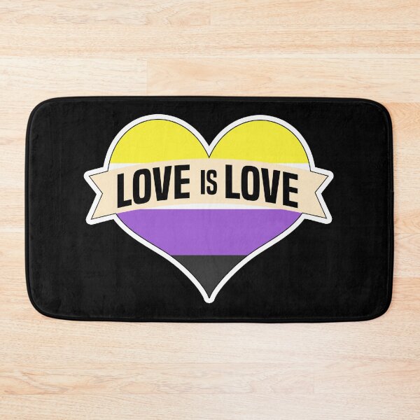Item preview, Love is Love Heart LGBT Non Binary designed and sold by Koi-Art.