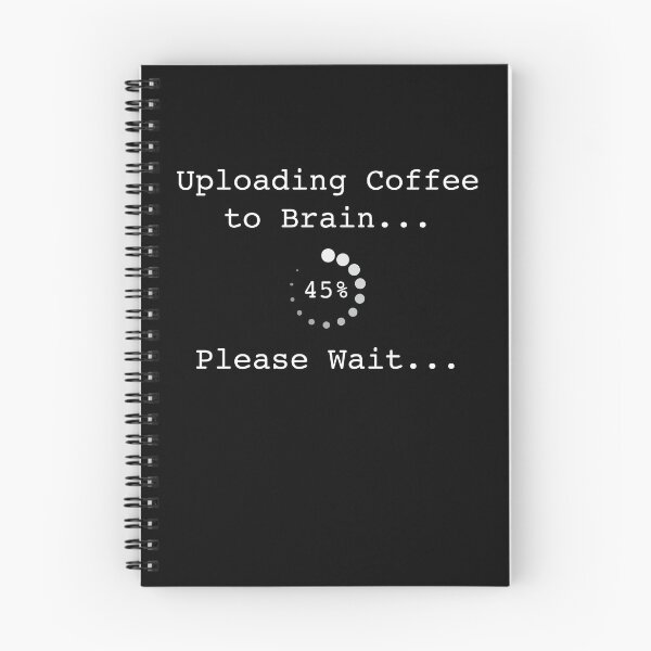 Item preview, Uploading Coffee To Brain... Please Wait designed and sold by FunFoxDesign.