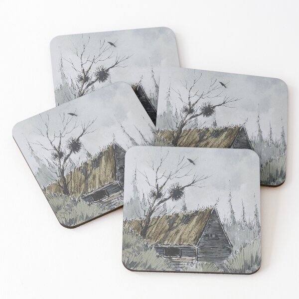 Item preview, Nests line and wash watercolor by Nil Rocha art designed and sold by NilRochaArt.