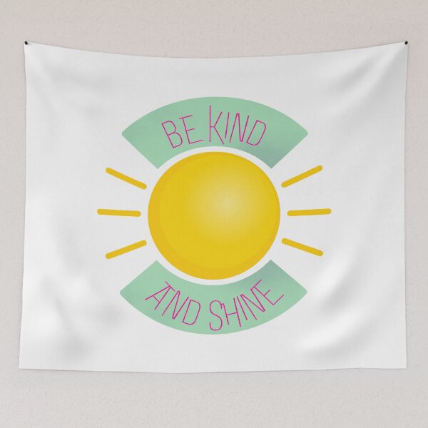 Item preview, Be Kind And Shine Sticker Design | Pink Letters designed and sold by Rainbows Rock.