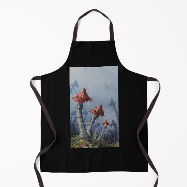 Item preview, Mushrooms Line and Wash watercolor by Nil Rocha designed and sold by NilRochaArt.
