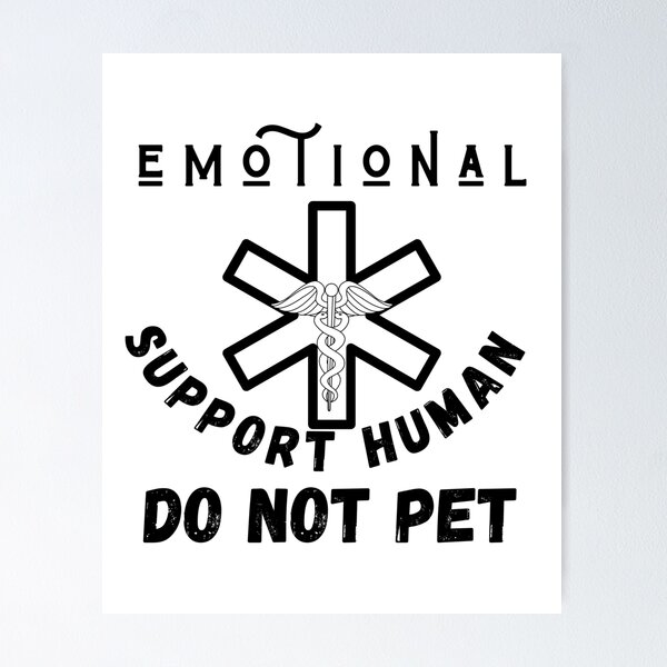 Item preview, emotional support human do not pet designed and sold by ronaldsonou.