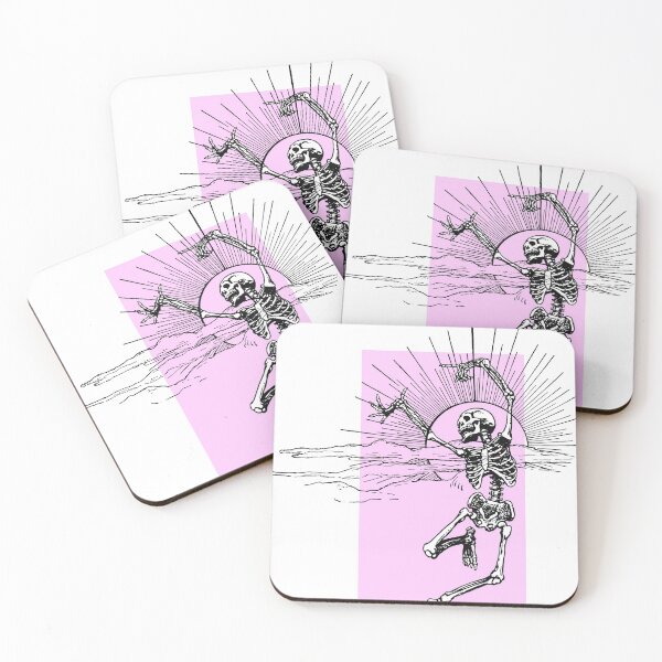 Item preview, Free Spirited Halloween Skeleton in Pink designed and sold by analogwardrobe.