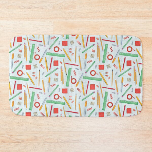 Item preview, Pens and Pencils on Graph Paper designed and sold by bevestudio.