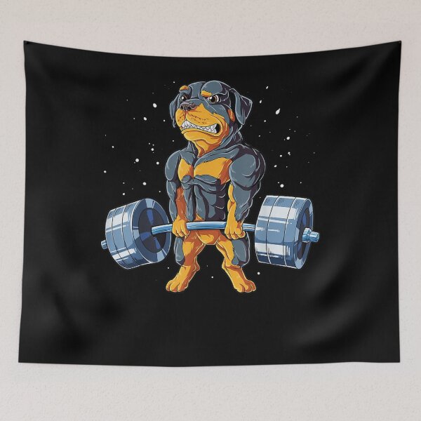 Item preview, Rottweiler Weightlifting Funny Deadlift Men Fitness Gym Gift   designed and sold by joh1zwfkristy.