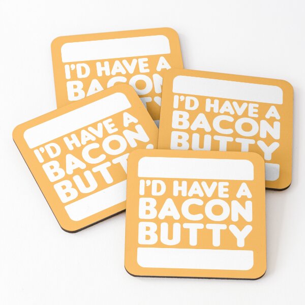 Item preview, I'd Have a Bacon Butty  - (White on Orange) designed and sold by Justin Ellis.