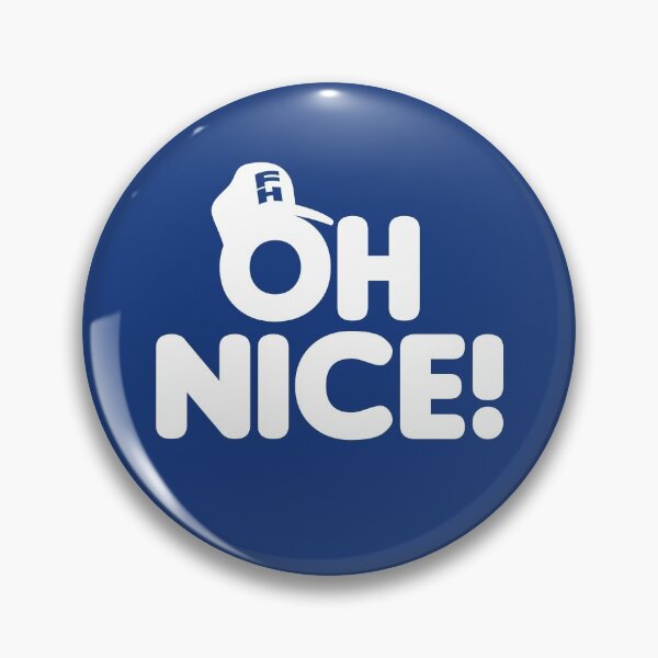 Item preview, Oh Nice! (White on Blue) designed and sold by Justin Ellis.
