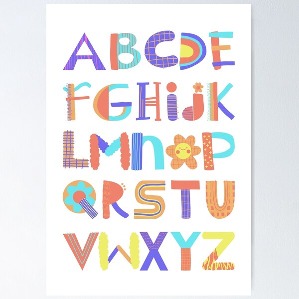 Positive alphabet  Poster for Sale by ohmyhappyworld