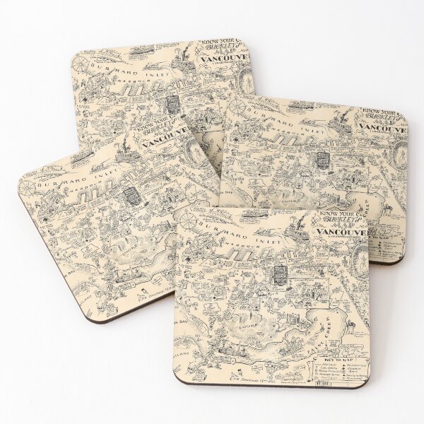Item preview, Pictorial Vintage Map of Vancouver designed and sold by Gin  Neko.