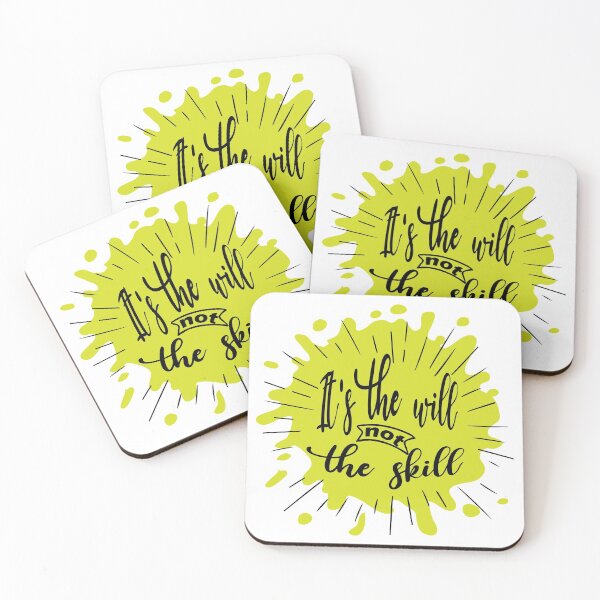 Item preview, It's The Will Not The Skill Inspirational Quotes designed and sold by JustBeeAwesome.