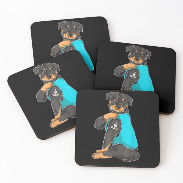 Item preview, Rottweiler I Love Dad Tattoo Apparel Dog Dad Gifts Dads   designed and sold by joh1zwfkristy.