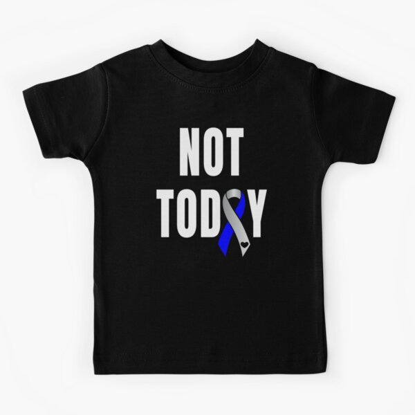 Not Today Diabetic Blue And Silver Ribbon Type 1 Juvenile Diabetes Awareness Kids T-Shirt