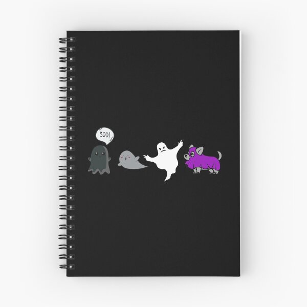 Item preview, Cute Halloween Ghosts and Dog. Asexual Pride designed and sold by Subtle Pride Shop.