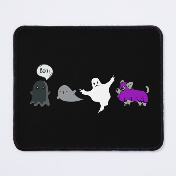 Item preview, Cute Halloween Ghosts and Dog. Asexual Pride designed and sold by Subtle Pride Shop.
