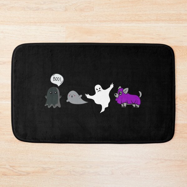 Item preview, Cute Halloween Ghosts and Dog. Asexual Pride designed and sold by Subtle Pride Shop.