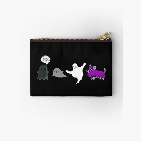 Item preview, Cute Halloween Ghosts and Dog. Asexual Pride designed and sold by Subtle Pride Shop.