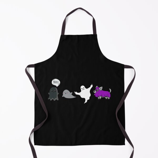 Item preview, Cute Halloween Ghosts and Dog. Asexual Pride designed and sold by Subtle Pride Shop.