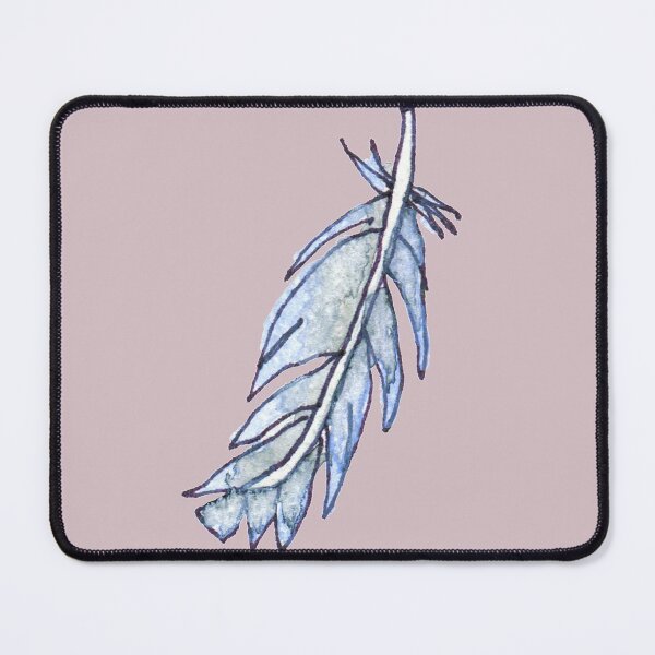 Periwinkle Feather Mouse Pad
