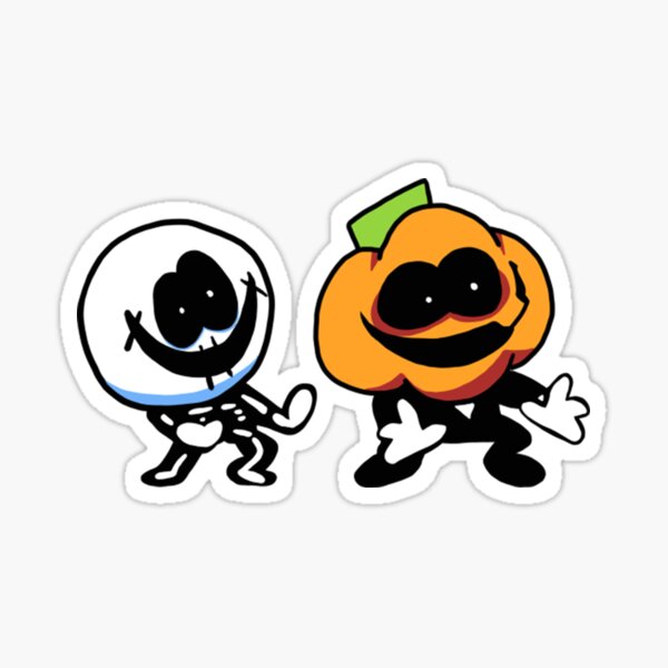 Skid and Pump It's Spooky Month Retro' Sticker