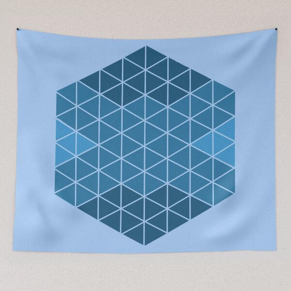 Item preview, Blue Abstract Triangle Sacred Geometry  designed and sold by Brooklynmpls.