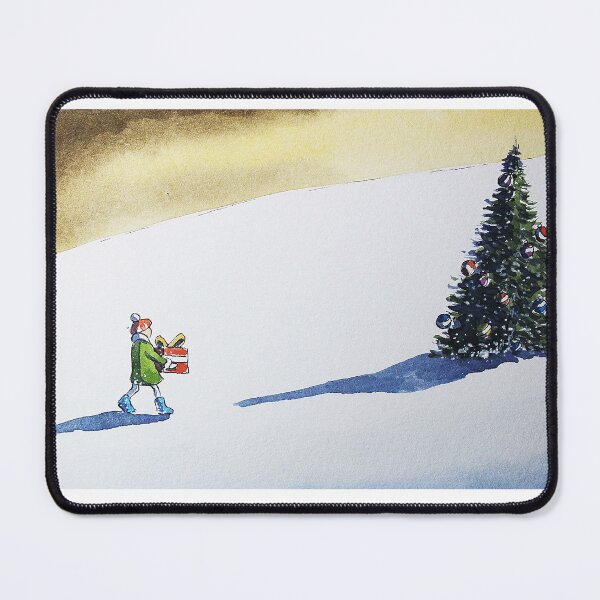 Item preview, The Lonely Christmas Tree watercolor line and wash by Nil Rocha designed and sold by NilRochaArt.