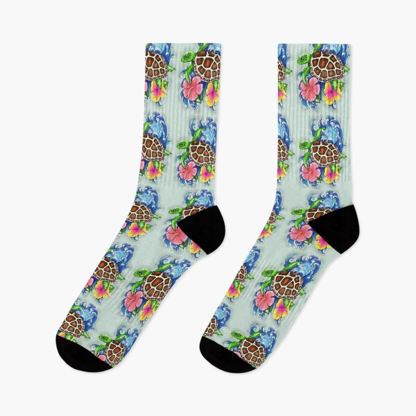 Item preview, Tropical Sea Turtle and Hibiscus flower designed and sold by EverIris.
