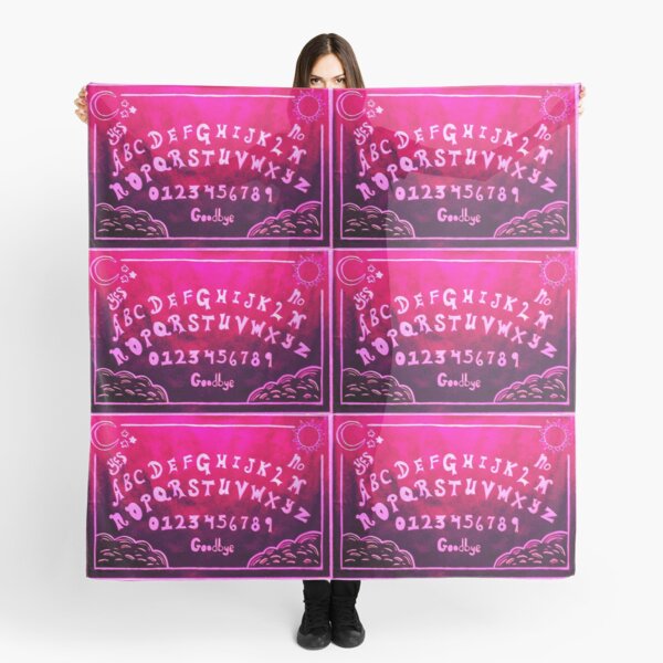 DTD Handcarved Ouiji Block Print Digitized Pink Scarf