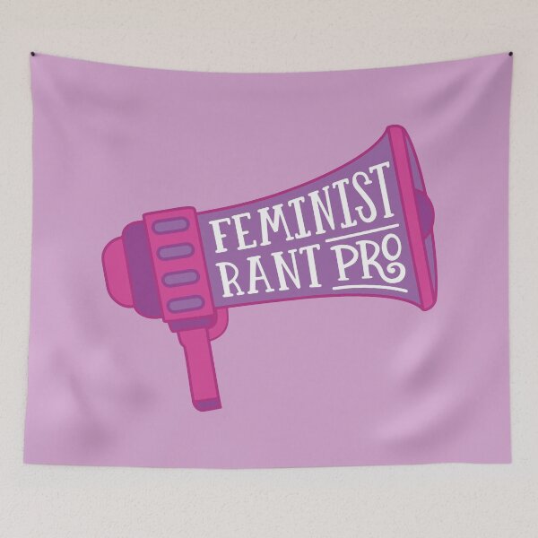 Item preview, Feminist Rant Pro Megaphone Badge Pink designed and sold by Kit Cronk.