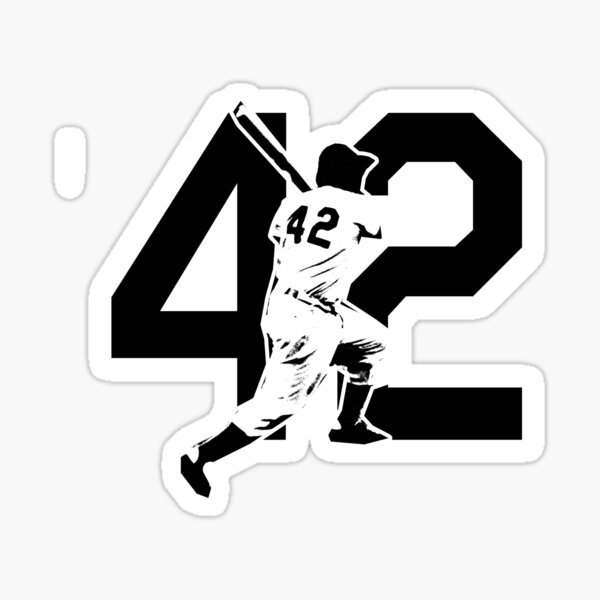 Jackie Robinson Retired Number Sticker | Brooklyn #42