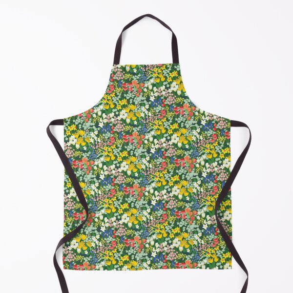 Aperçu de l'œuvre Jolie prairie florale sur vert chasseur créée et vendue par bevestudio.