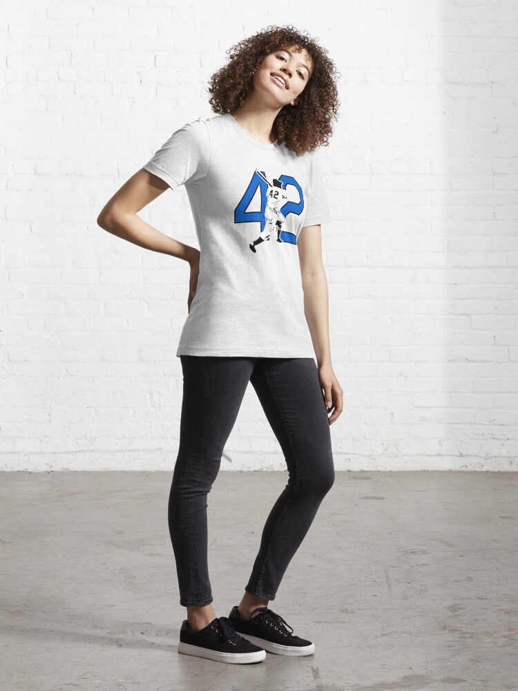 THE VINTAGE BASEBALL NUMBER 42 RETIRED NUMBER BROOKLYN BASEBALL SHIRT, JACKIE  ROBINSON STICKER  Sticker for Sale by CityWitty