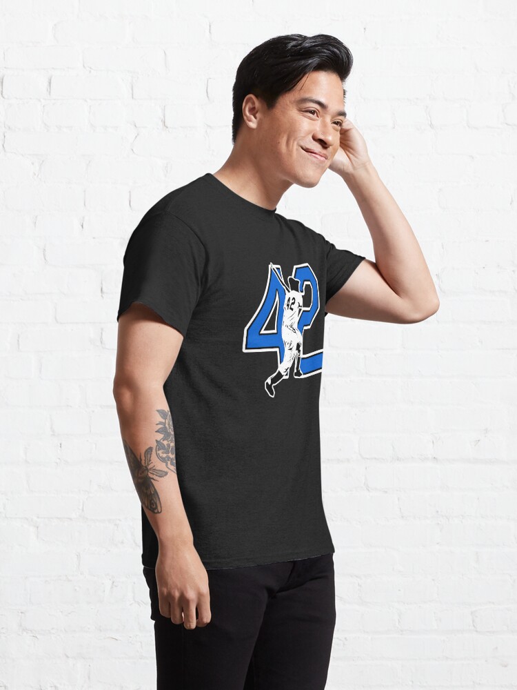 THE VINTAGE BASEBALL NUMBER 42 RETIRED NUMBER BROOKLYN BASEBALL SHIRT, JACKIE  ROBINSON STICKER  Classic T-Shirt for Sale by CityWitty