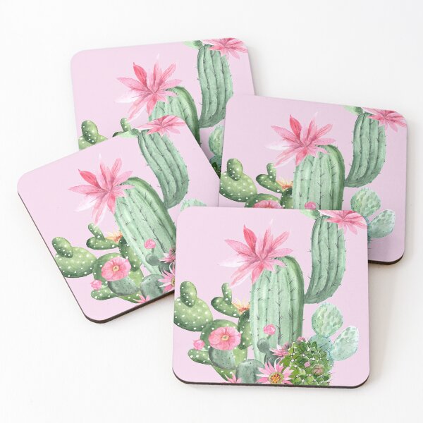 Item preview, Cactus and Cactus Pink Blossoms designed and sold by Wild Grace Design Studios.
