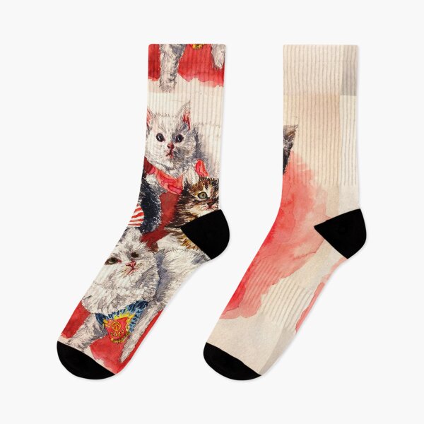 Item preview, Kittens in Outfits Watercolor Artwork Painting designed and sold by arientss.