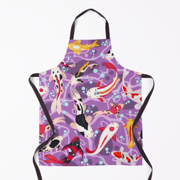 Artikelvorschau, Lila Koi-Teich-Muster entworfen und verkauft von BlkBearyDesigns.