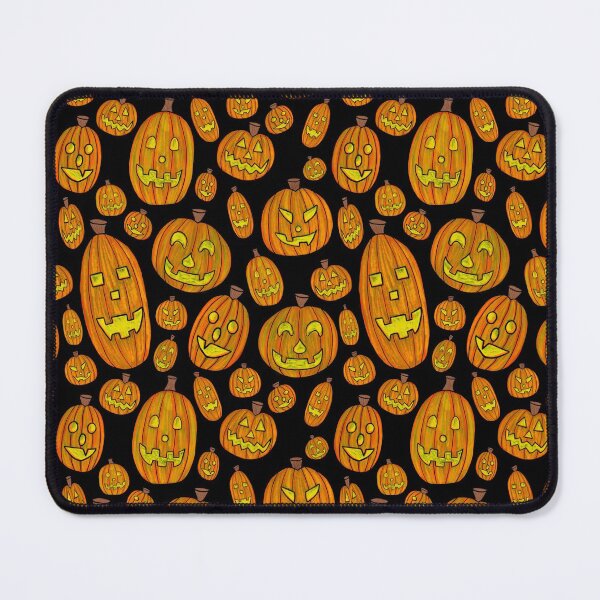 Item preview, Happy Jack O' Lantern Halloween Pattern - Black designed and sold by EcoElsa.