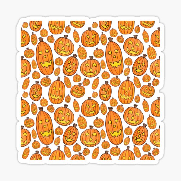 Item preview, Happy Jack O' Lantern Halloween Pattern - Black designed and sold by EcoElsa.