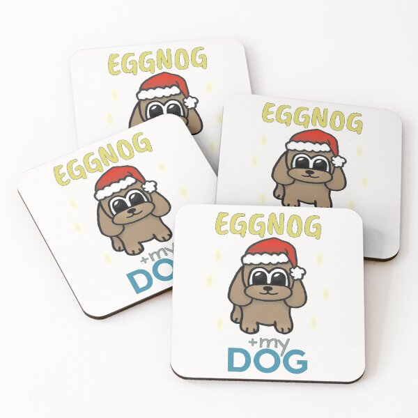 Item preview, Eggnog and my Dog - Christmas Dog Santa designed and sold by ViewerEqualsPhoton.
