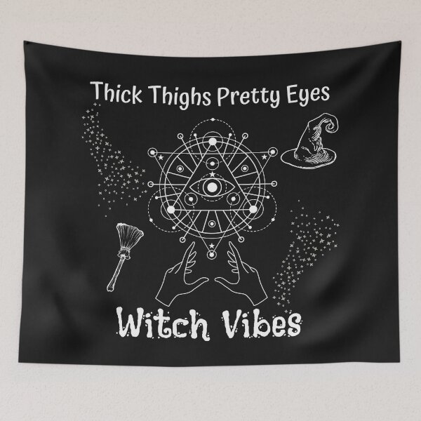 Item preview, Thick Thighs Pretty Eyes Witch Vibes , Halloween designed and sold by Benchamart.