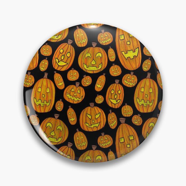 Item preview, Happy Jack O' Lantern Halloween Pattern - Black designed and sold by EcoElsa.