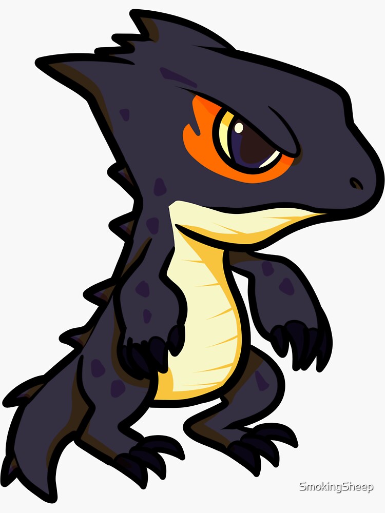 Thumbnail 3 of 3, Sticker, Red eyed crocodile skink designed and sold by SmokingSheep.