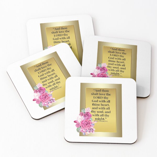 Item preview, Deuteronomy 6:5 “And thou shalt love the LORD thy God with all thine heart, and with all thy soul, and with all thy might.” designed and sold by wildwhimsical.
