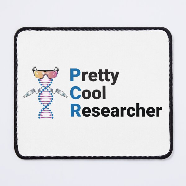 Item preview, PCR Pretty Cool Researcher Funny Character Logo designed and sold by Zit-Zat-Zot.